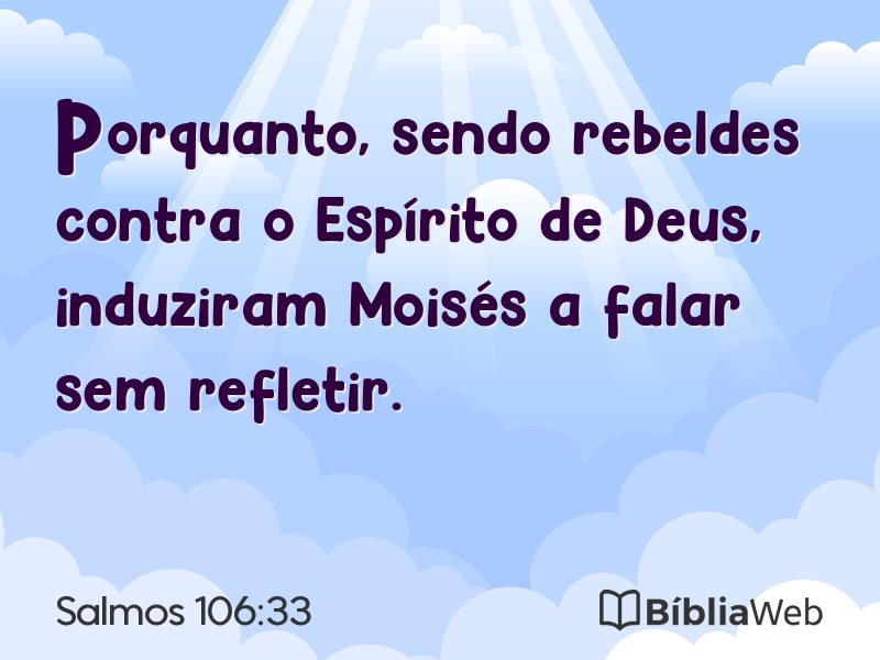 Salmos 106:33 em imagem para compartilhar