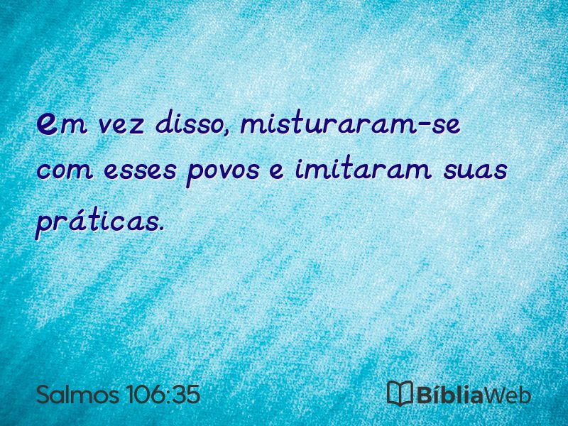 Salmos 106:35 em imagem para compartilhar