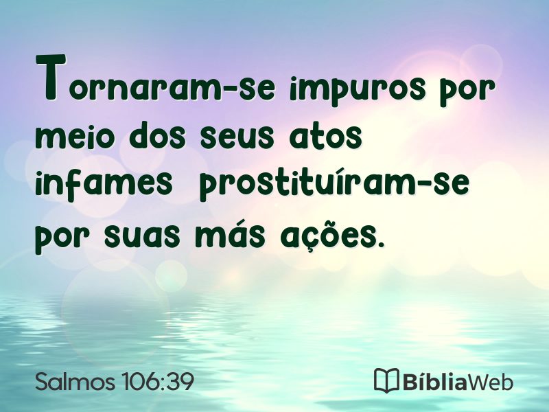 Salmos 106:39 em imagem para compartilhar