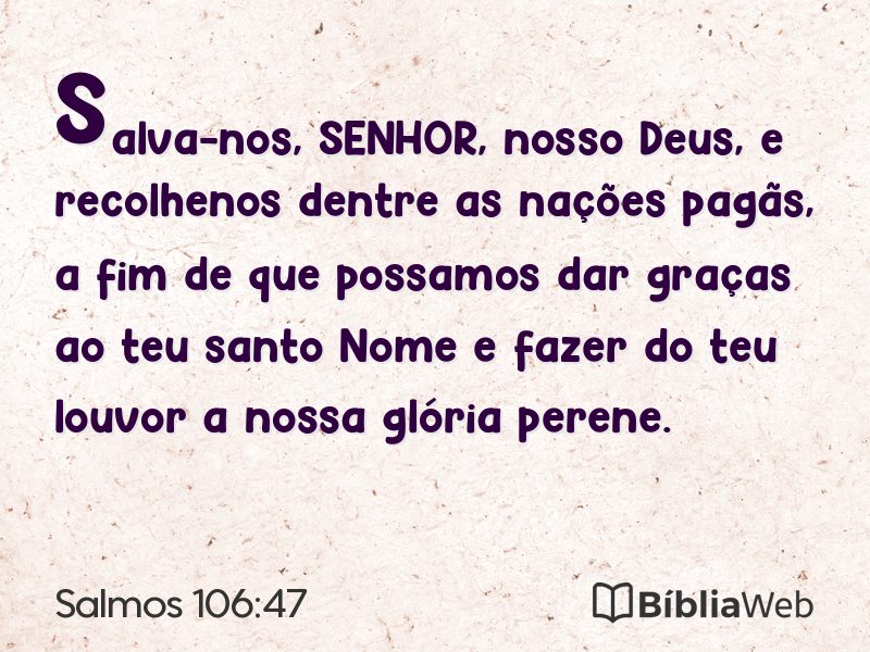 Salmos 106:47 em imagem para compartilhar