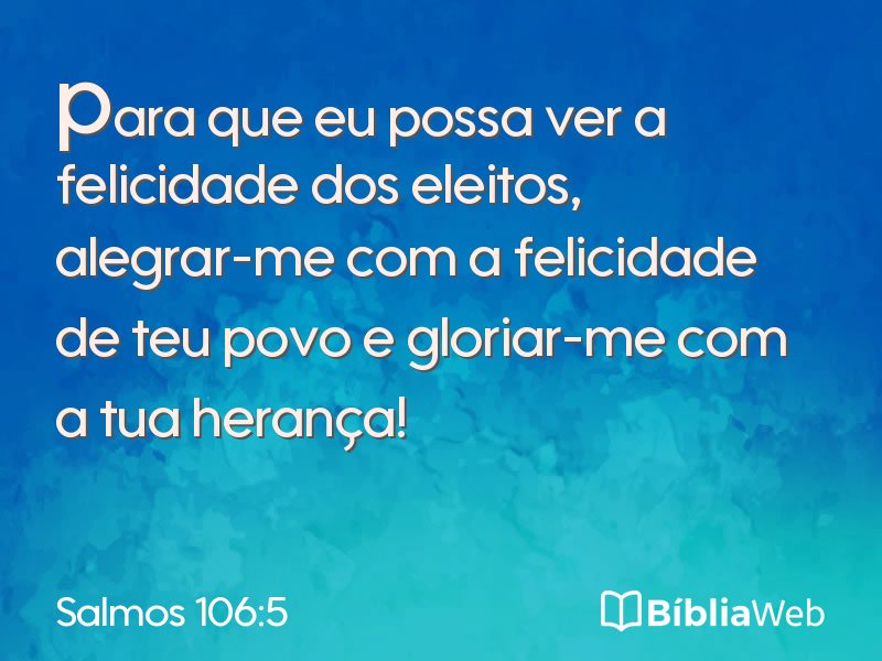 Salmos 106:5 em imagem para compartilhar
