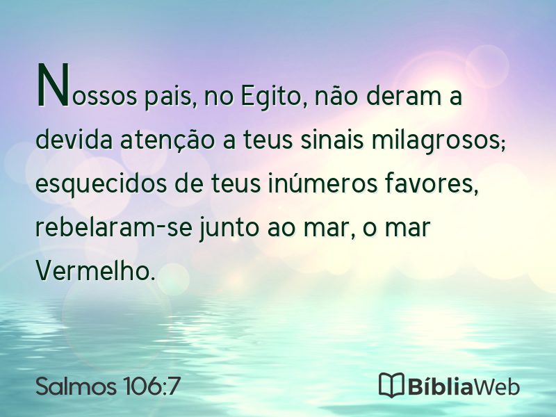 Salmos 106:7 em imagem para compartilhar