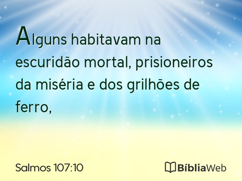 Salmos 107:10 em imagem para compartilhar