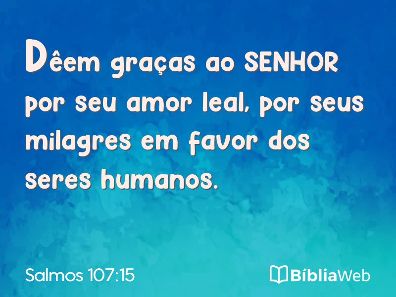 Salmos 107:15 em imagem para compartilhar
