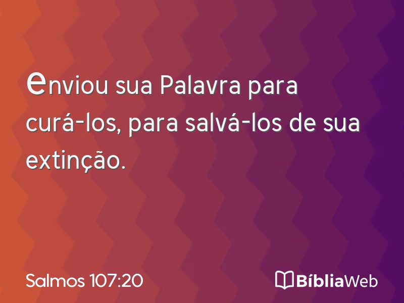 Salmos 107:20 em imagem para compartilhar