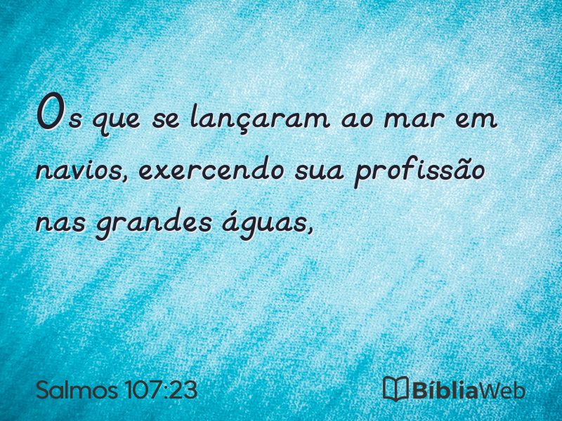 Salmos 107:23 em imagem para compartilhar
