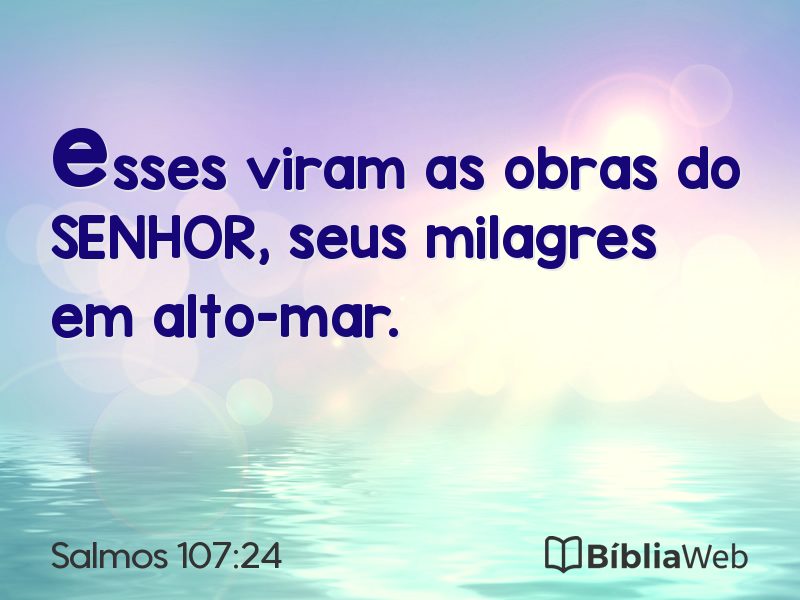 Salmos 107:24 em imagem para compartilhar