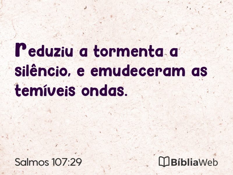 Salmos 107:29 em imagem para compartilhar