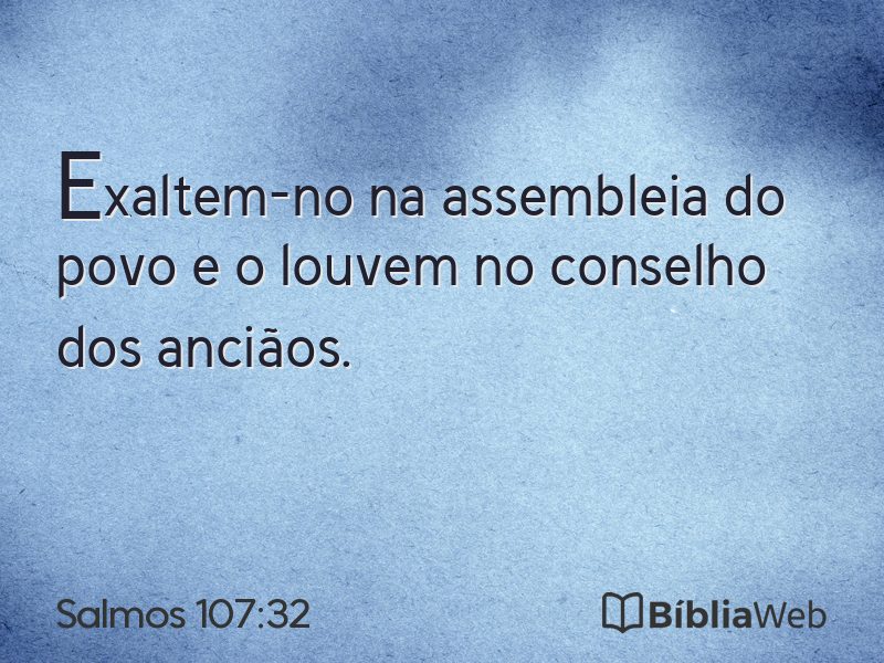 Salmos 107:32 em imagem para compartilhar
