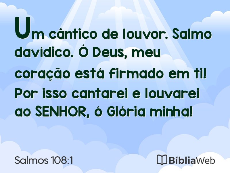 Salmos 108:1 em imagem para compartilhar