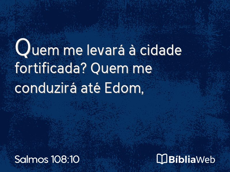Salmos 108:10 em imagem para compartilhar