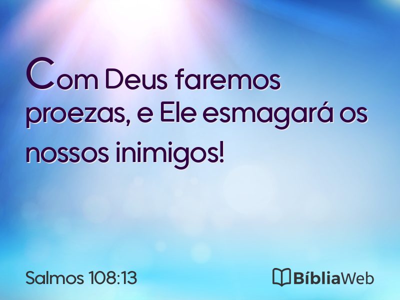 Salmos 108:13 em imagem para compartilhar