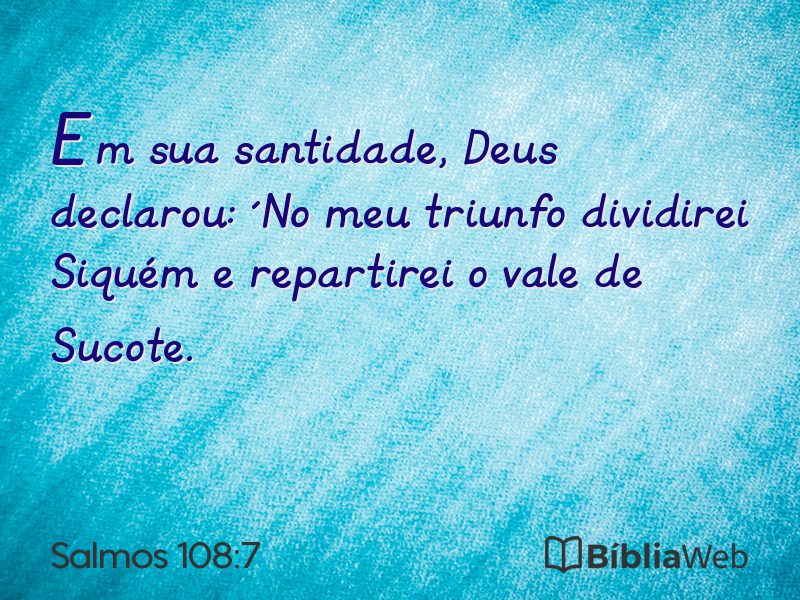 Salmos 108:7 em imagem para compartilhar