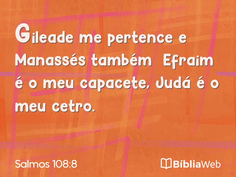 Salmos 108:8 em imagem para compartilhar