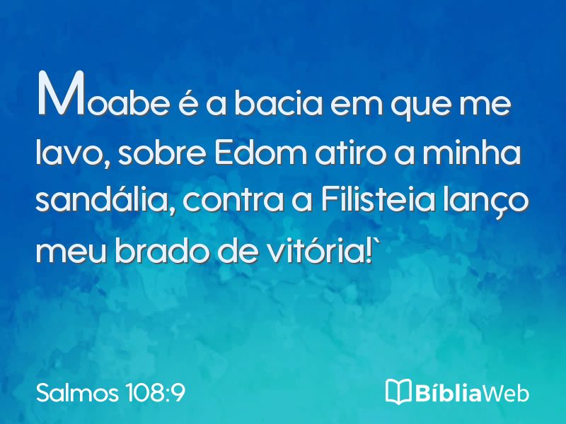 Salmos 108:9 em imagem para compartilhar