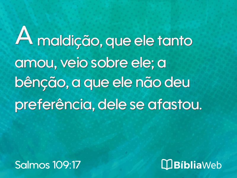 Salmos 109:17 em imagem para compartilhar