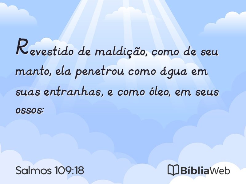 Salmos 109:18 em imagem para compartilhar