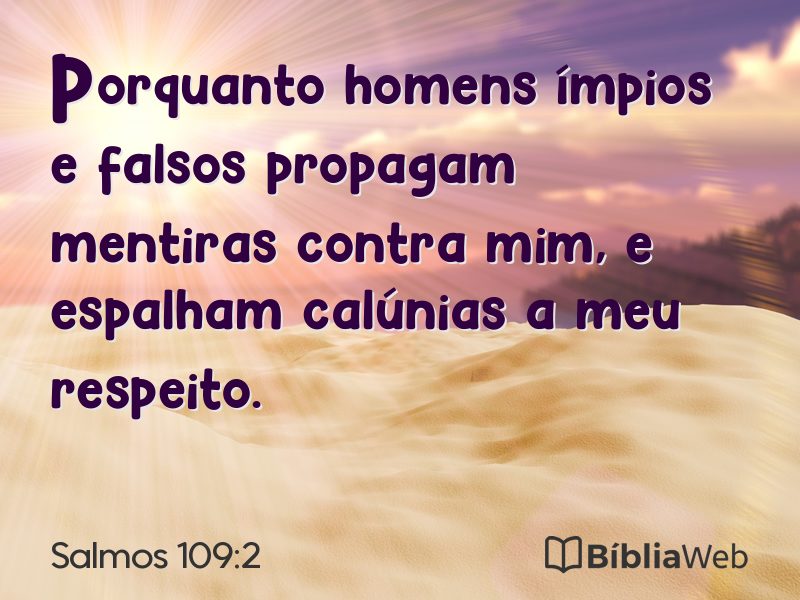 Salmos 109:2 em imagem para compartilhar