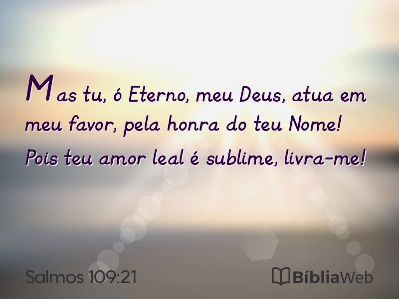 Salmos 109:21 em imagem para compartilhar