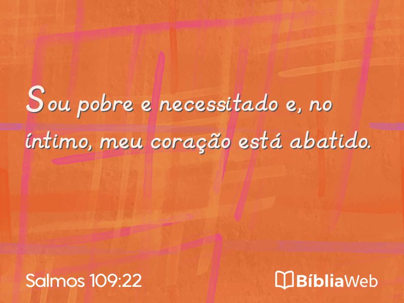 Salmos 109:22 em imagem para compartilhar