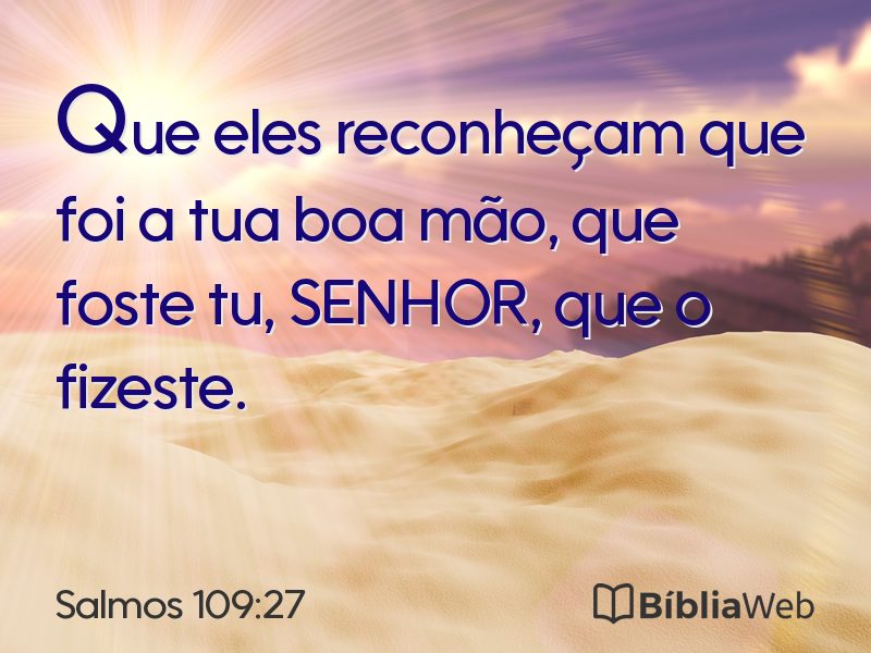 Salmos 109:27 em imagem para compartilhar