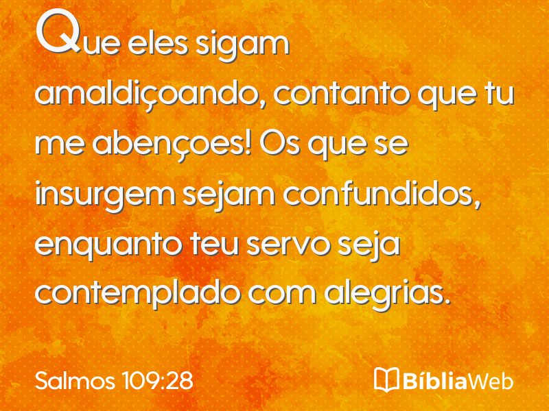 Salmos 109:28 em imagem para compartilhar