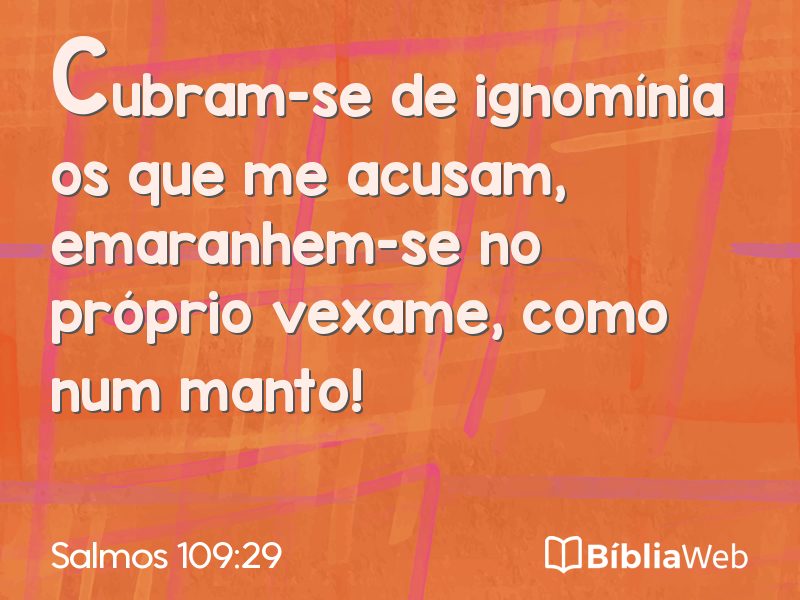 Salmos 109:29 em imagem para compartilhar