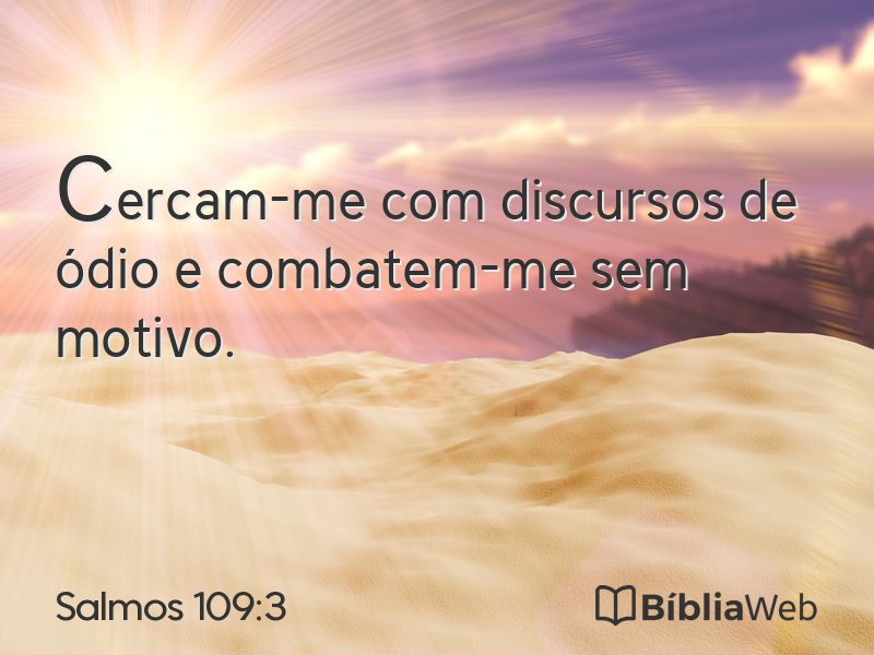 Salmos 109:3 em imagem para compartilhar