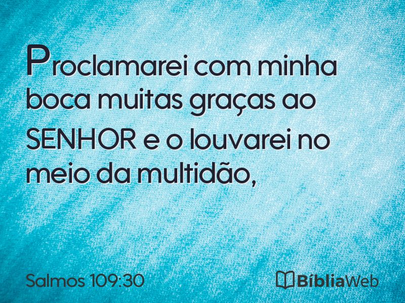 Salmos 109:30 em imagem para compartilhar