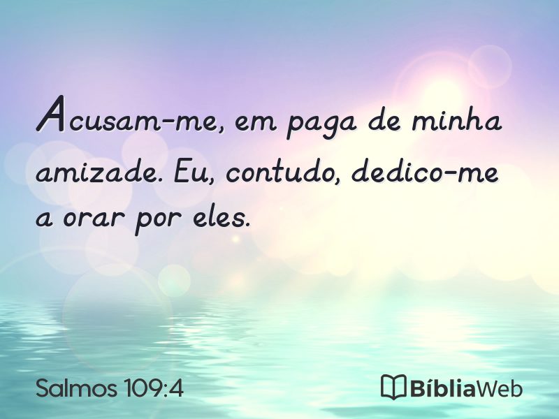 Salmos 109:4 em imagem para compartilhar