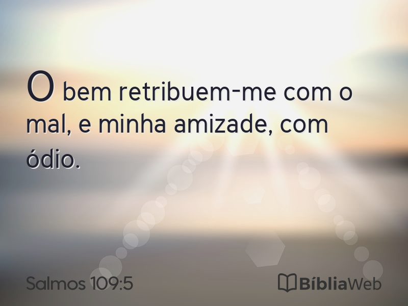 Salmos 109:5 em imagem para compartilhar