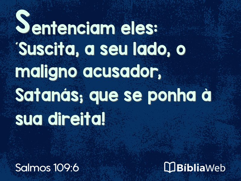 Salmos 109:6 em imagem para compartilhar