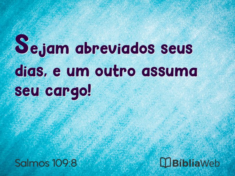 Salmos 109:8 em imagem para compartilhar