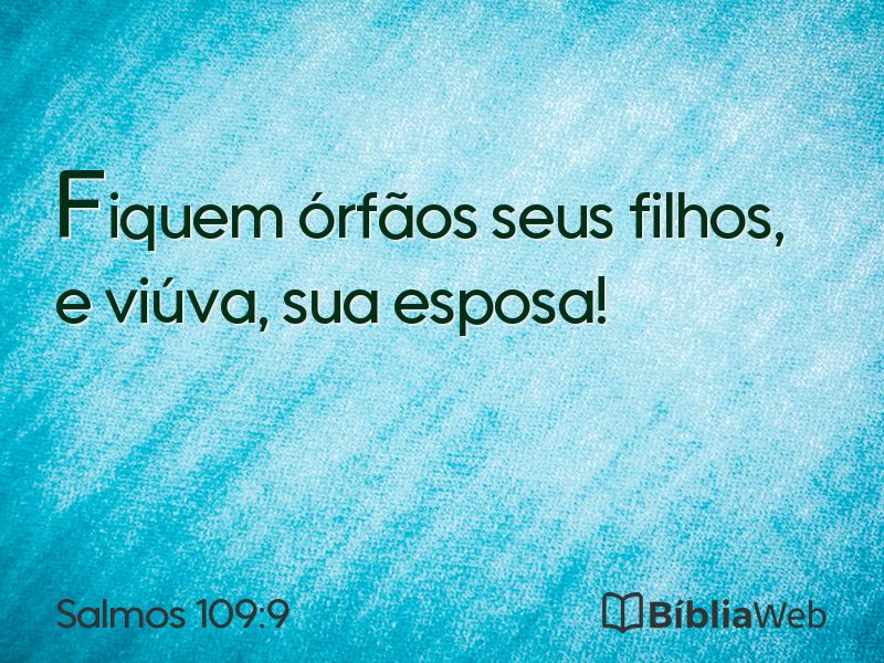 Salmos 109:9 em imagem para compartilhar