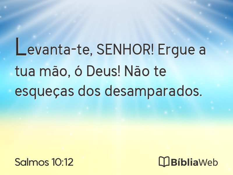 Salmos 10:12 em imagem para compartilhar