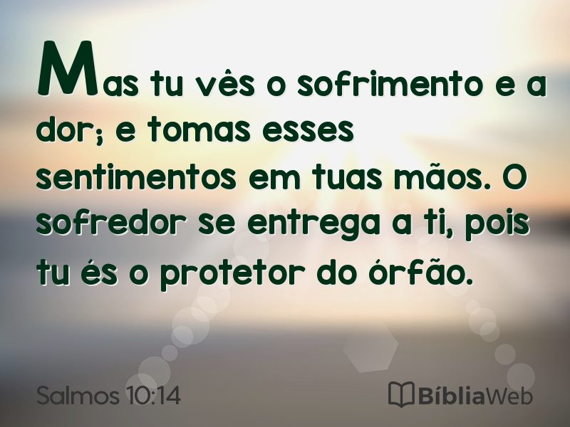 Salmos 10:14 em imagem para compartilhar