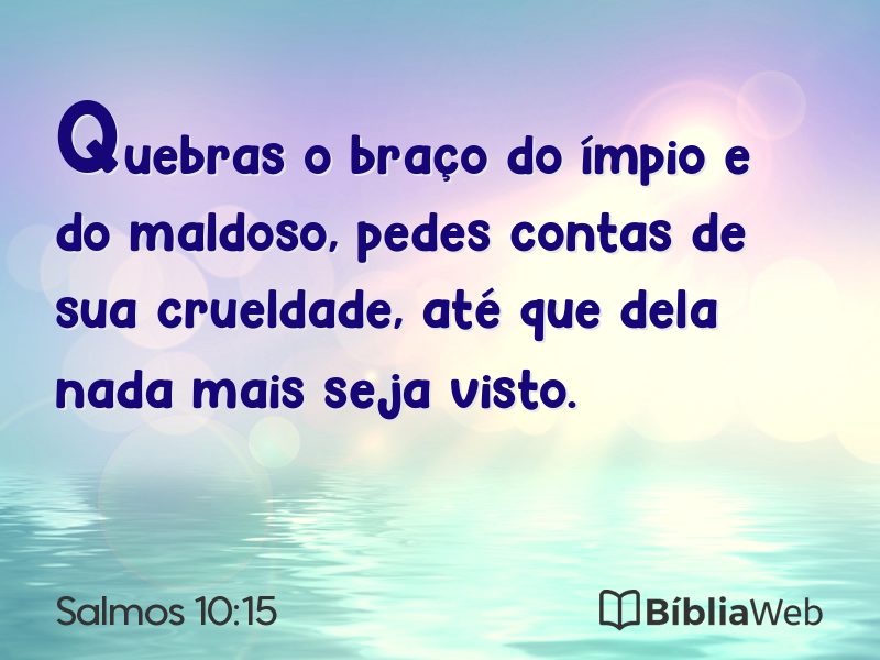 Salmos 10:15 em imagem para compartilhar
