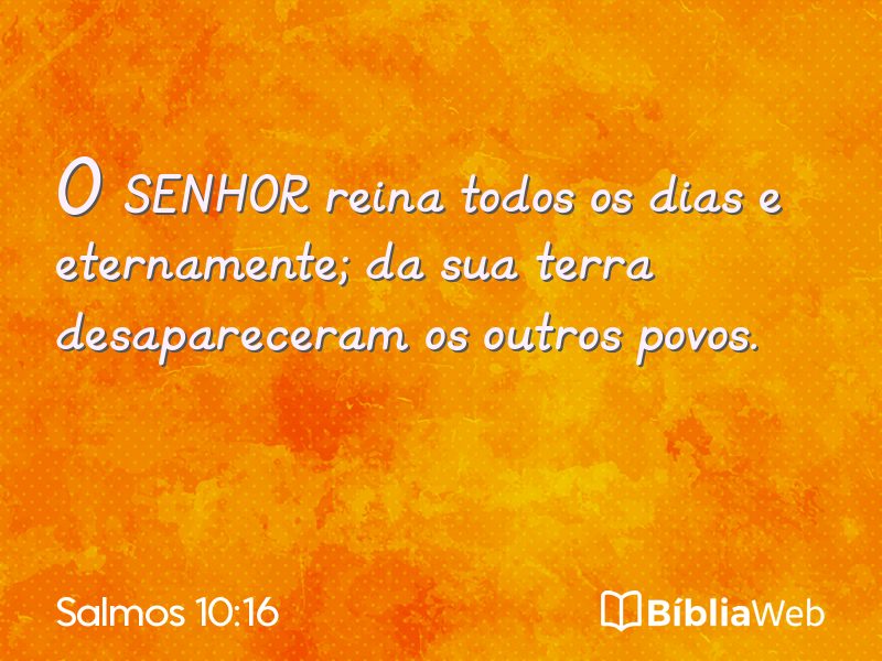 Salmos 10:16 em imagem para compartilhar