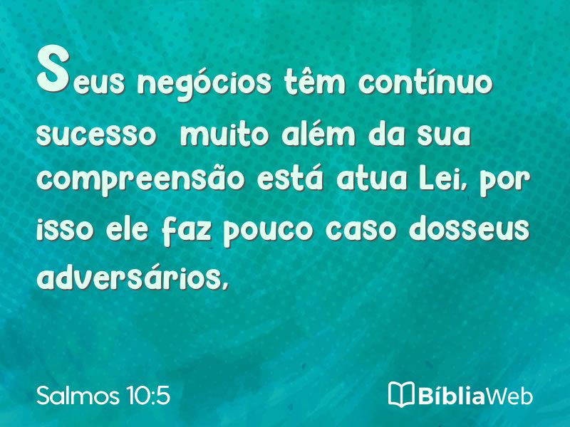 Salmos 10:5 em imagem para compartilhar