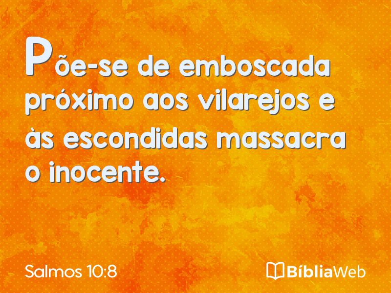 Salmos 10:8 em imagem para compartilhar