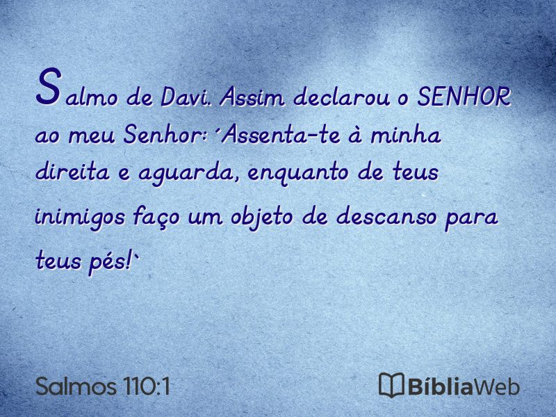 Salmos 110:1 em imagem para compartilhar