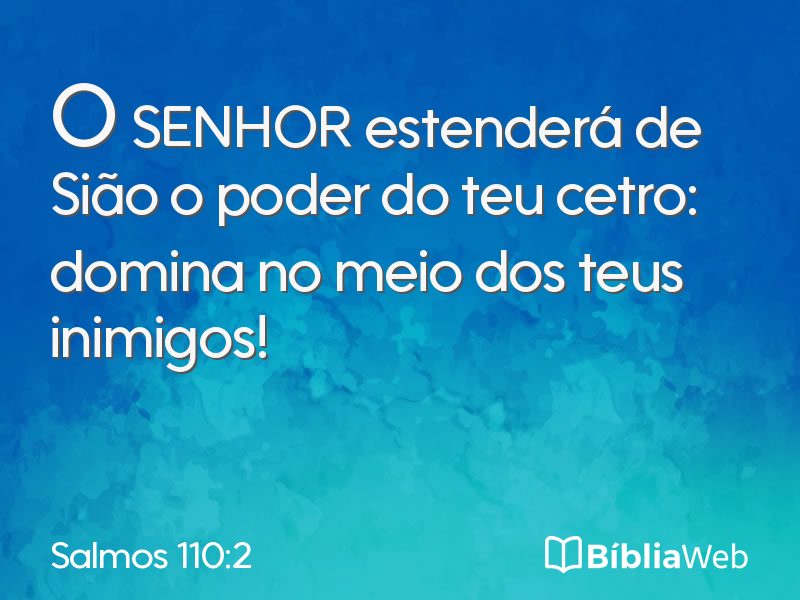 Salmos 110:2 em imagem para compartilhar