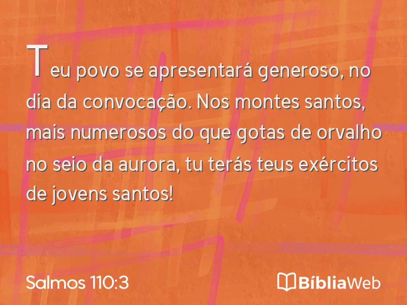 Salmos 110:3 em imagem para compartilhar