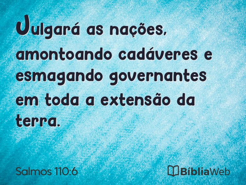 Salmos 110:6 em imagem para compartilhar