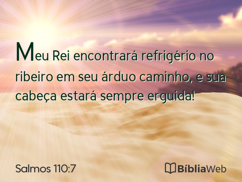 Salmos 110:7 em imagem para compartilhar