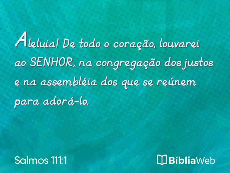 Salmos 111:1 em imagem para compartilhar