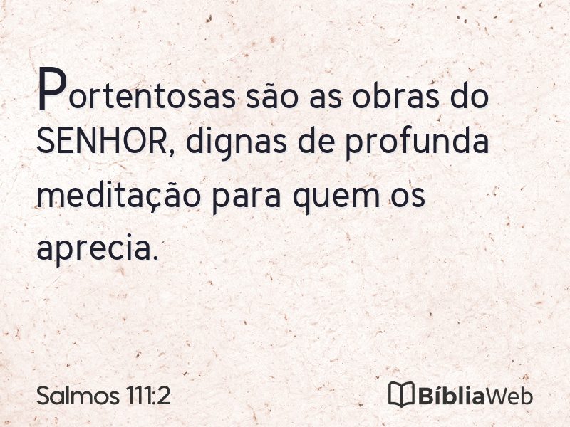 Salmos 111:2 em imagem para compartilhar