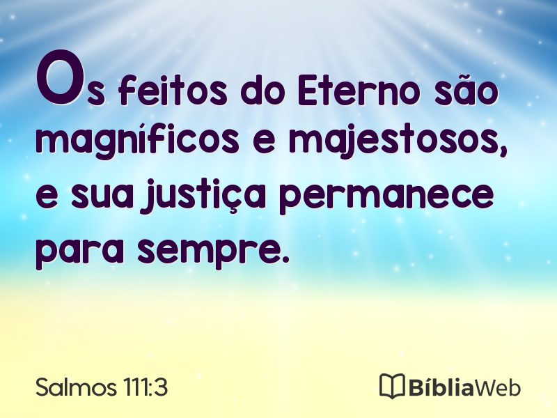 Salmos 111:3 em imagem para compartilhar