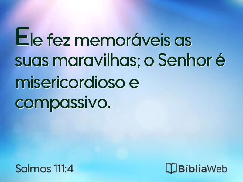Salmos 111:4 em imagem para compartilhar