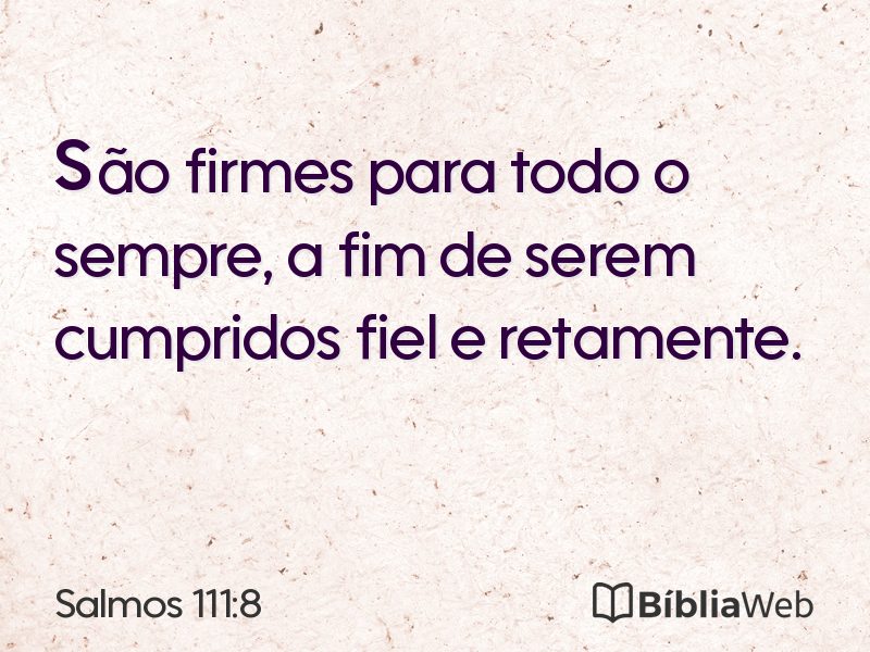 Salmos 111:8 em imagem para compartilhar